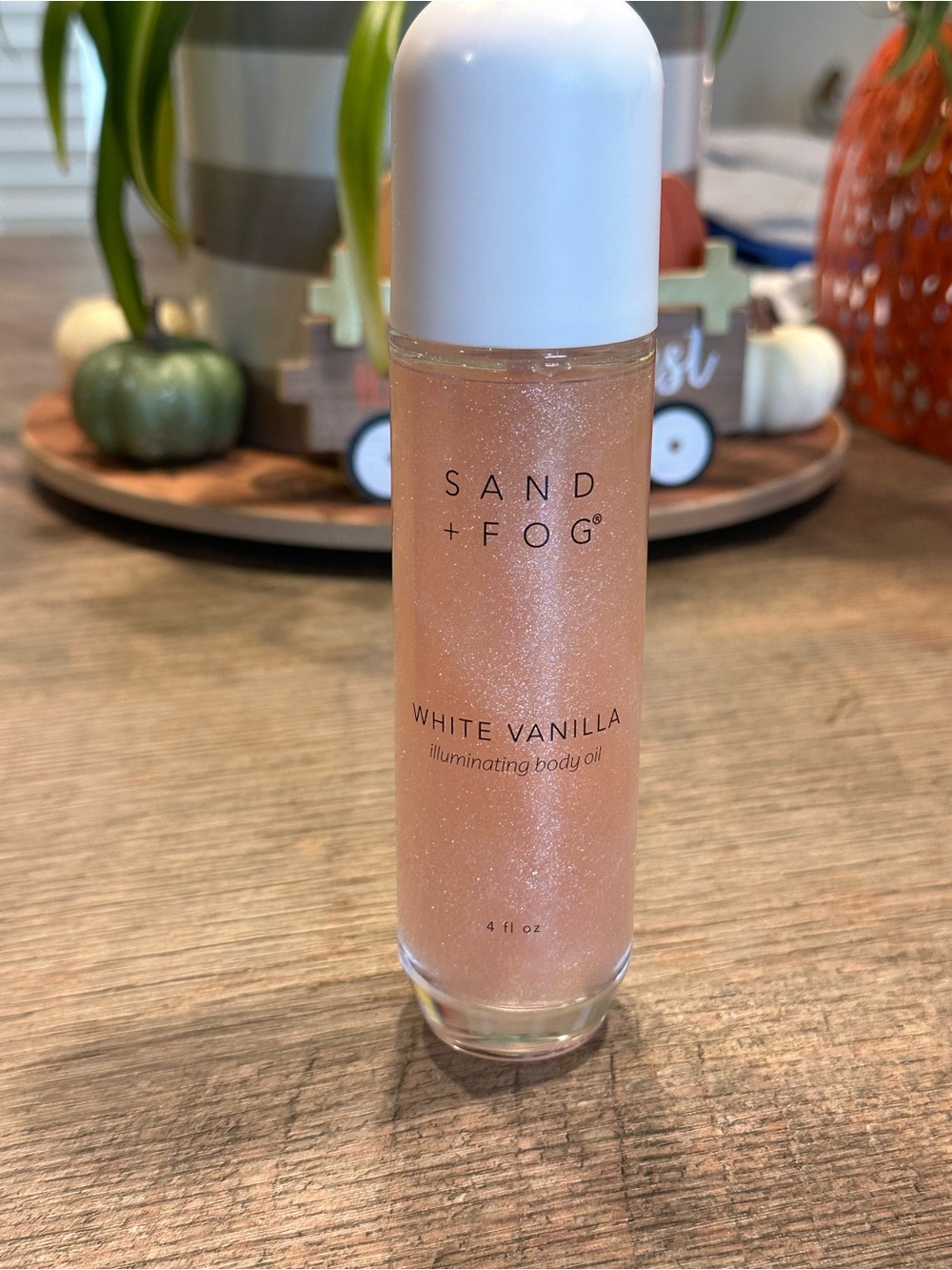 SAND + FOG White Vanilla Illuminating Body Oil Moisturizer Pink 4 fl oz